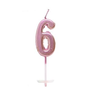 Pink Number Candle Topper Cake Topper