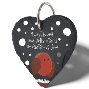 Loved and Missed at Christmas Robin Graveside Decoration