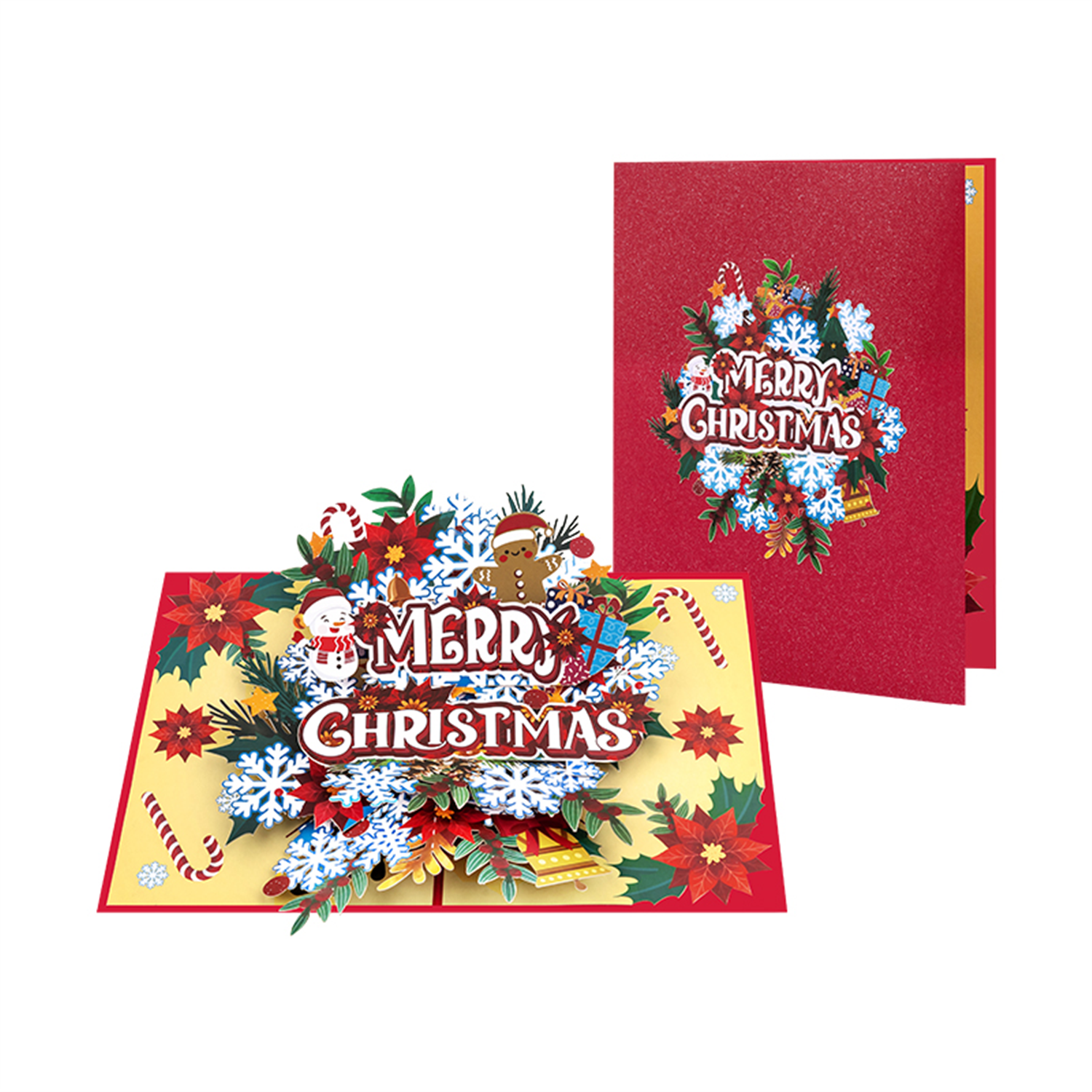 Brightfeel Season¿S Sparkle 3D Pop Up Christmas Card - White