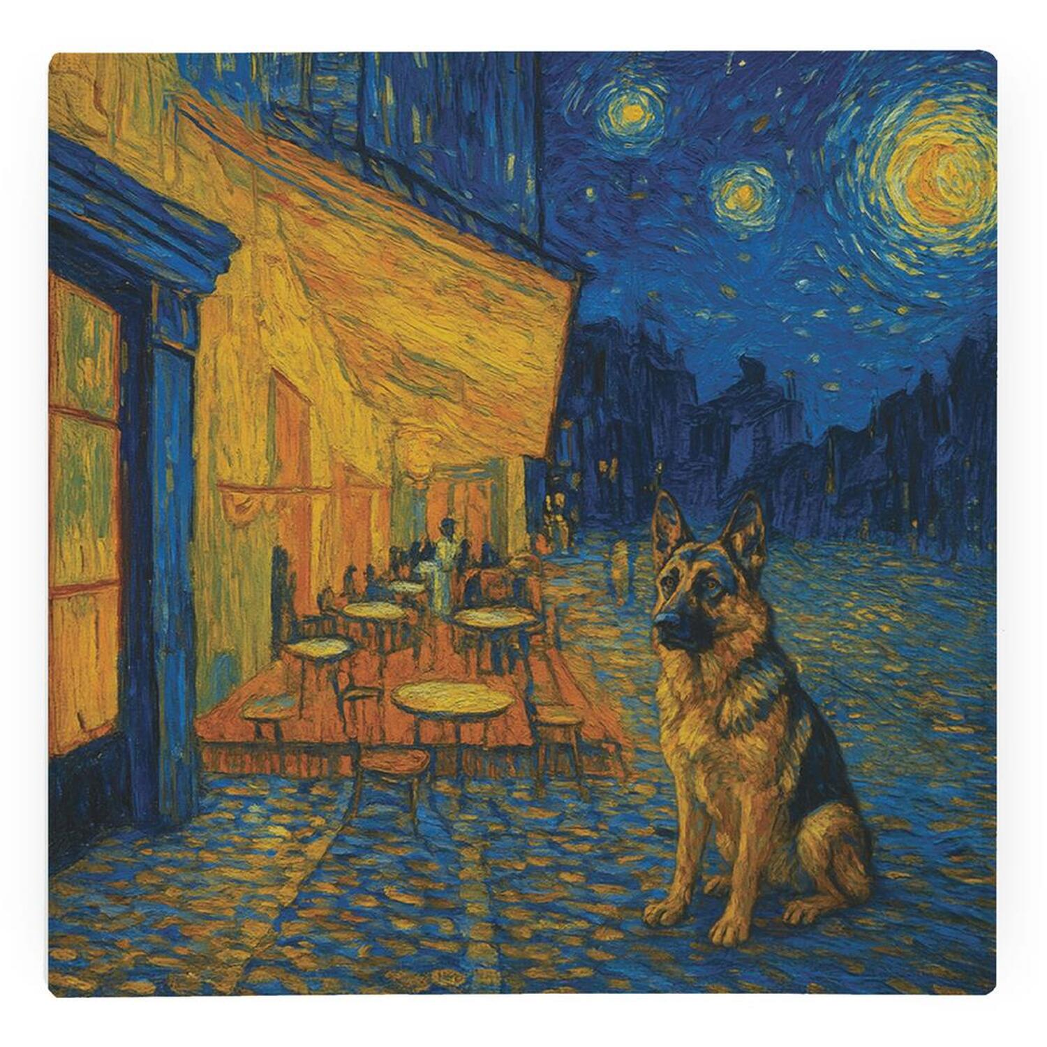 Image of Van Gogh German Shepherd Glass Hot&hellip;
