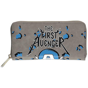 MARVEL COMICS Captain America First Avenger AOP Zip Around Wallet - GW517718MVL - Grey