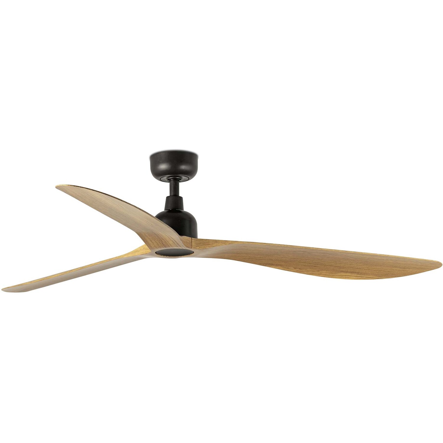 B&Q - Luminosa Outwood Large 3 Blade Ceiling Fan Dark BrownOak Wood Ip44 - Image 2