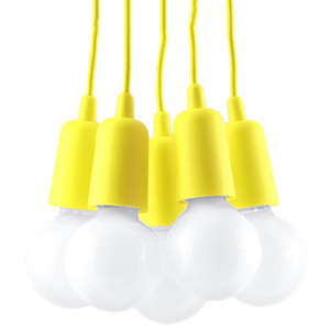 Pendant lamp DIEGO 5 yellow