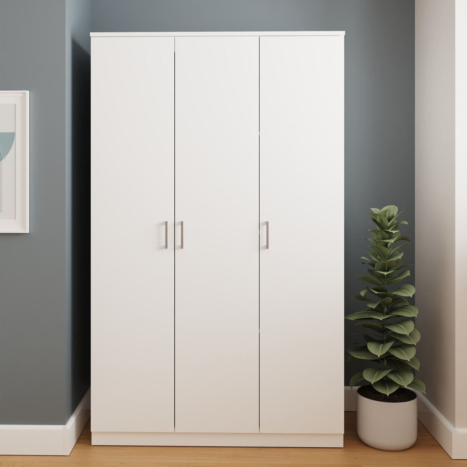 Gfw Bailey 3 Door Wardrobe - White - Image 5