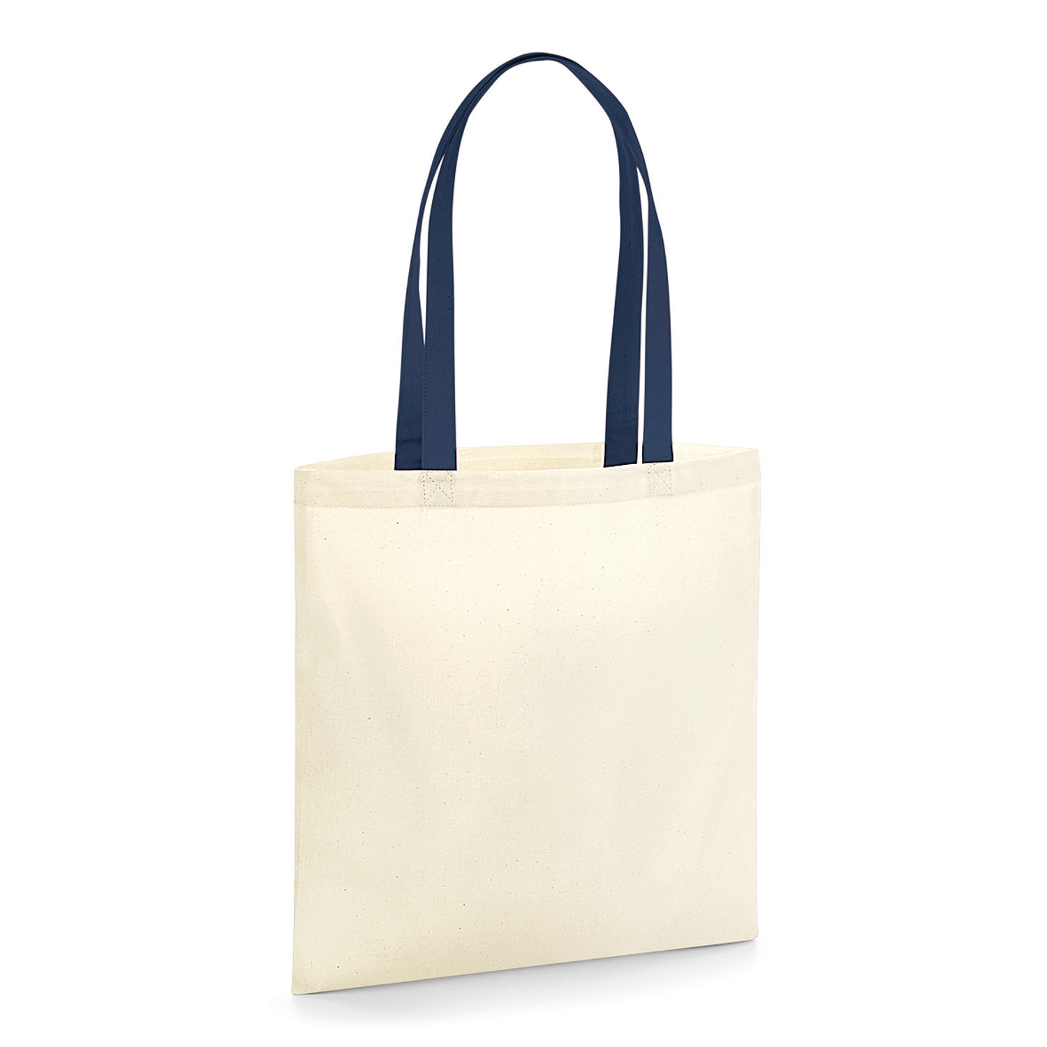 Westford Mill Earthaware Contrast Handle Organic Bag For Life A - Natural/French Navy