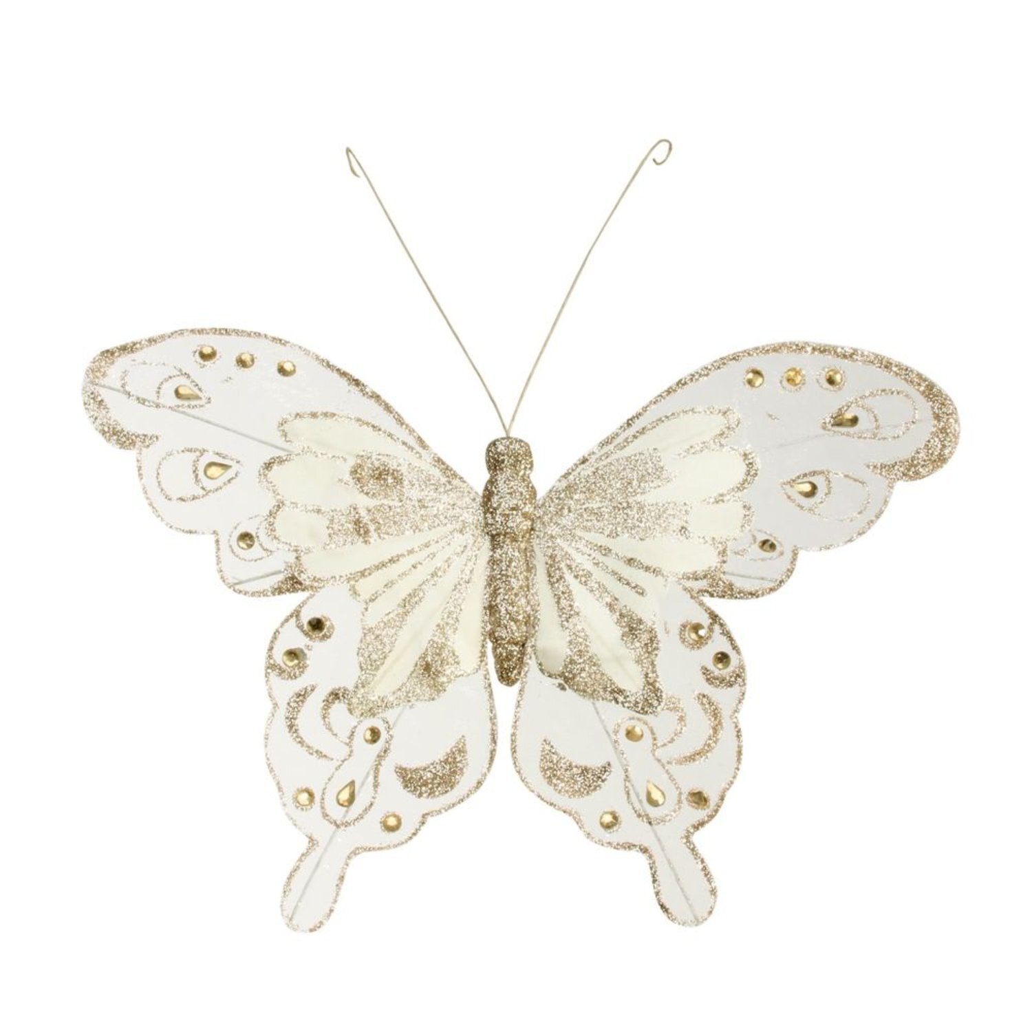 Kdmd Unisex Gold Champagne Fabric & Glitter Butterfly Pack In Size 6 - Image 2