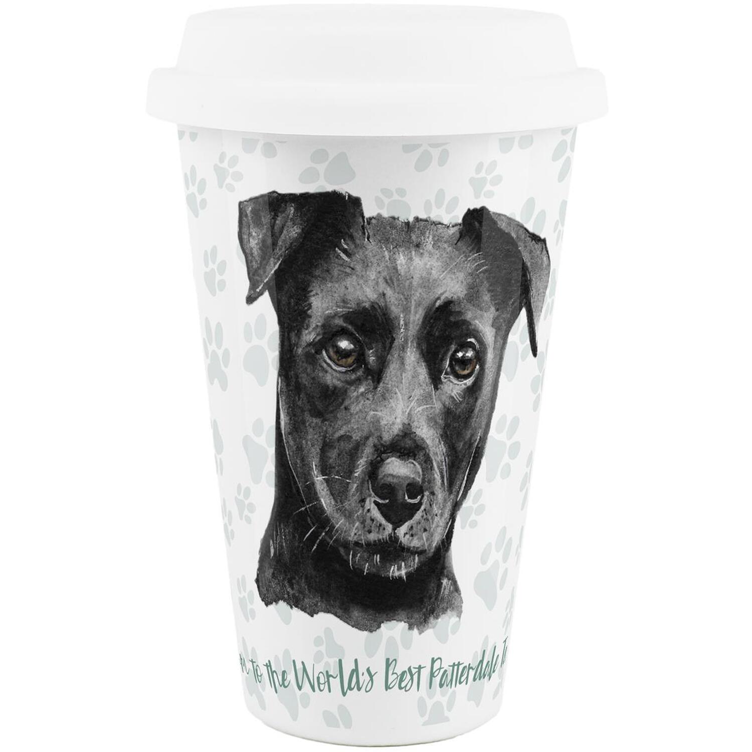 Patterdale Terrier Dog Mum Ceramic Travel Mug - Novelty Dog Reusable Cup Gift - Image 2