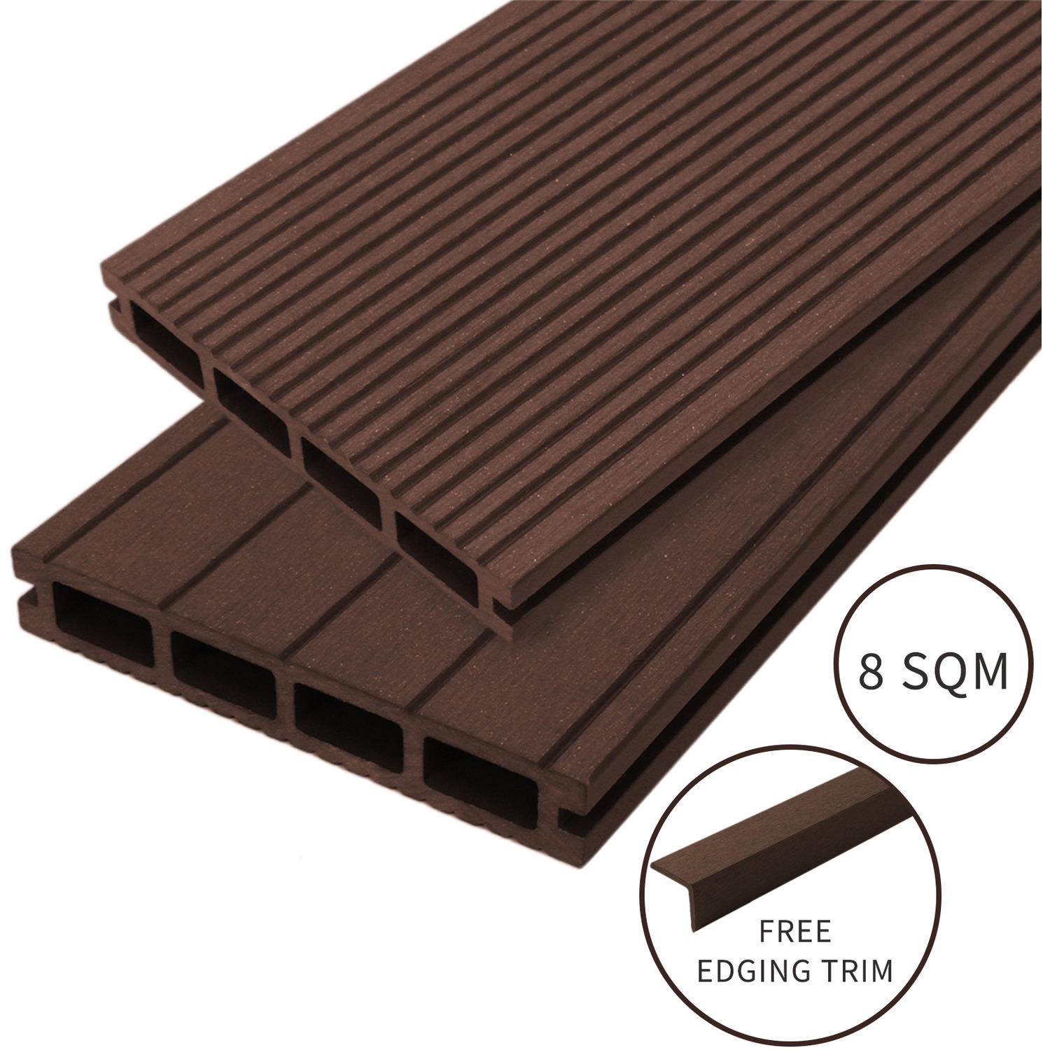 Monstershop Jardi Composite Decking 8 Sqm - Brown