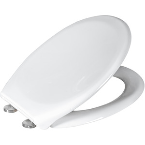 Soft Close White Plastic Toilet Seat with Single Button Quick Release
