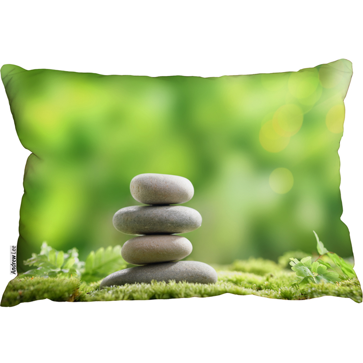 Rock Garden Stones Outdoor Cushion - Green