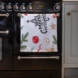 Christmas Greeting Design Kitchen Towel