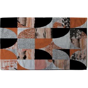 Geometric Circles In Autumn Colours Stylish KitchenTowel