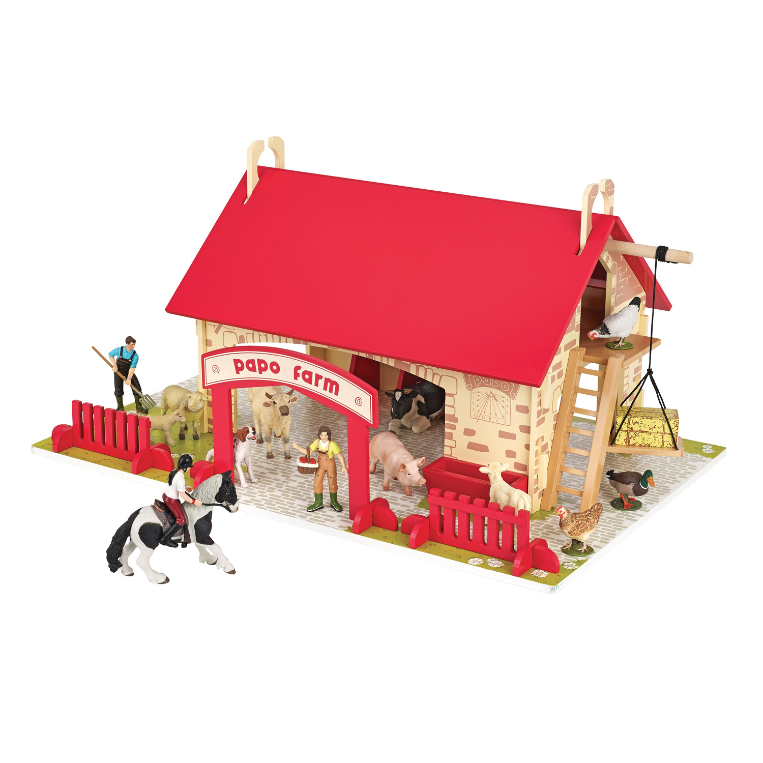 PAPO Farmyard Friends My First Farm Toy Playset - Multi-colour