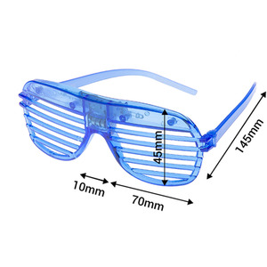 Adults LED Shutter Glasses Light Up Flashing Slotted Glasses