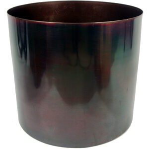 Leaf Metal Planter Plant Pot Iridescent Rainbow Finish