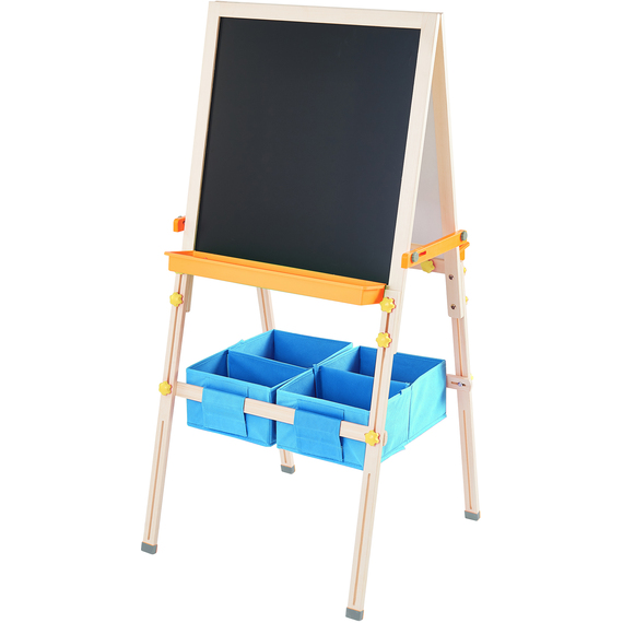 Teamson Kids Little Artist Vangogh Two-Sided Wooden Easel with Storage