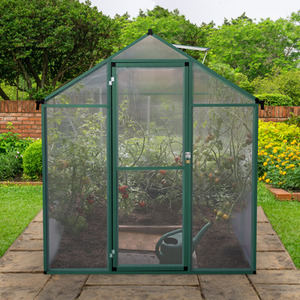 Green Polycarbonate Greenhouse 6ft x 4ft