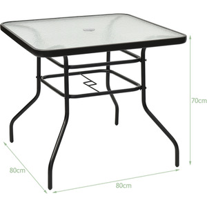 Costway Patio Dining Table-Black