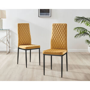 Mustard Novara Grey Concrete Black Leg Round Dining Table 4 Milan Black Leg Chairs shot 3532871