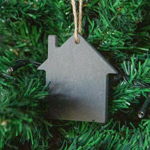 7x7.5cm Slate Christmas Tree Decoration House