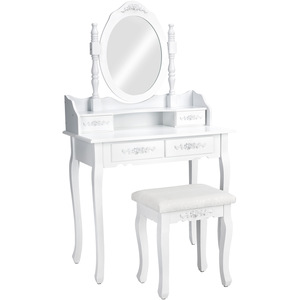 Dressing Table with Mirror and Stool