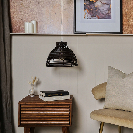 Lobster Wicker Rattan Brown Ceiling Pendant Light Shade