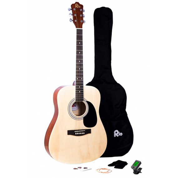 Rio Acoustic Guitar Dreadnought Package for Beginners