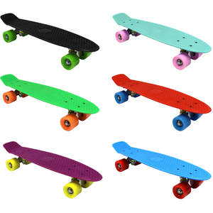 Ridge Skateboards Pastels Range Mini Cruiser 22" - Tavola Da Skate Lilla, Made In UK, Ruote In Gomma 59mm 79A, Cuscinetti ABEC-7