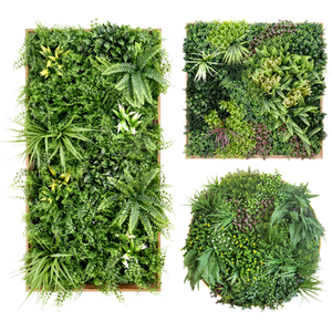 Artificial Flower Wall Panels Luxury Framed Realistic Plant Foliage