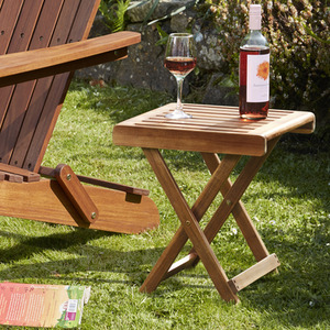 Acacia Folding Side Table