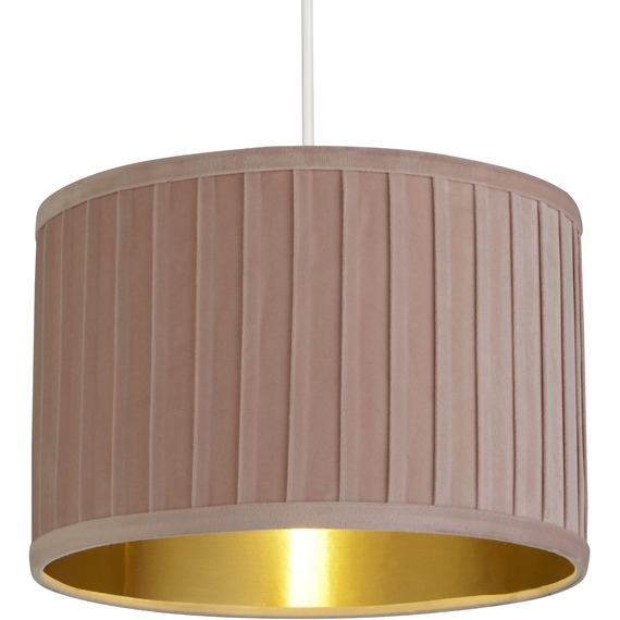 Blush Pleated Ceiling Shade