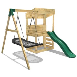 Cascades / 223cm Wooden Lookout Tower Playhouse with 6ft Slide shot 5043009