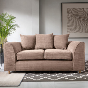 Jumbo Cord 2 Seater Sofa in Brown