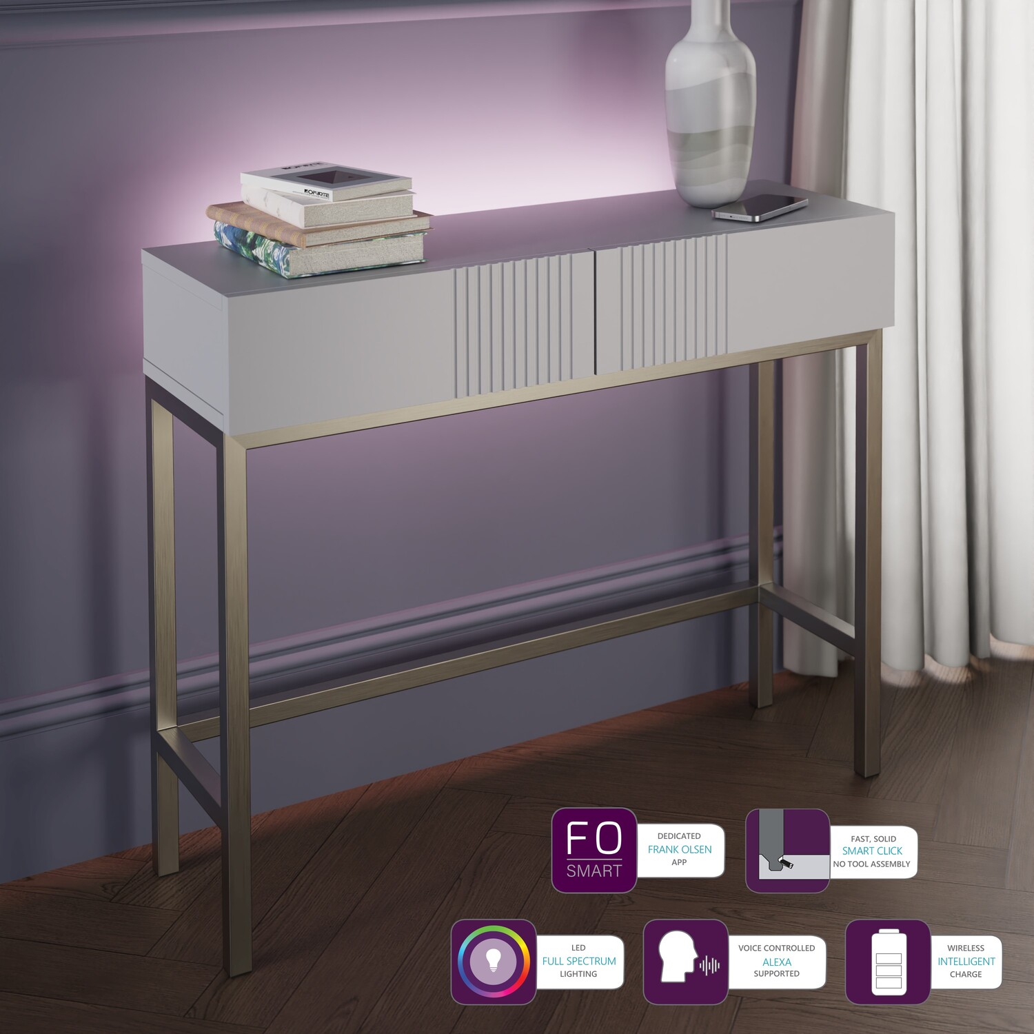 Iona Console Table - White