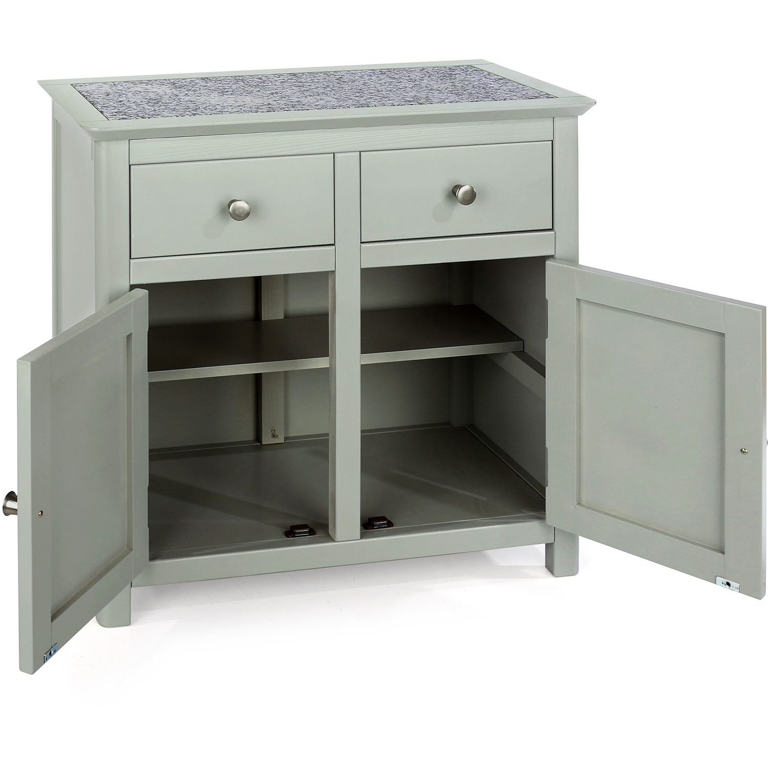 Perth Stone Inset Sideboard - Soft Grey 2