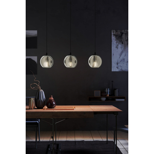 EGLO Ariscani Smoked Glass Modern Three Light Pendant