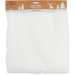Faux White Table Runner