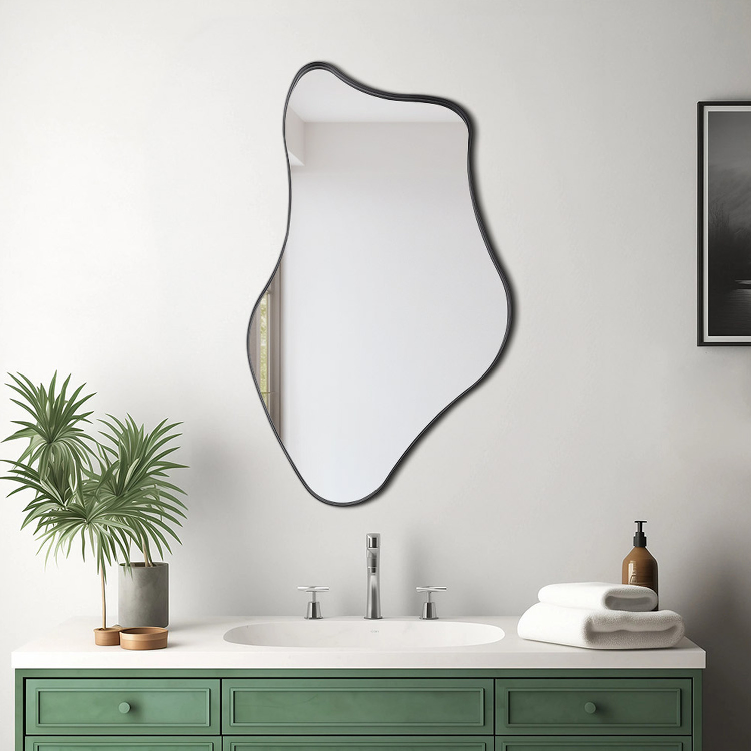 Image of Irregular Metal Edge Wall Mirror -&hellip;