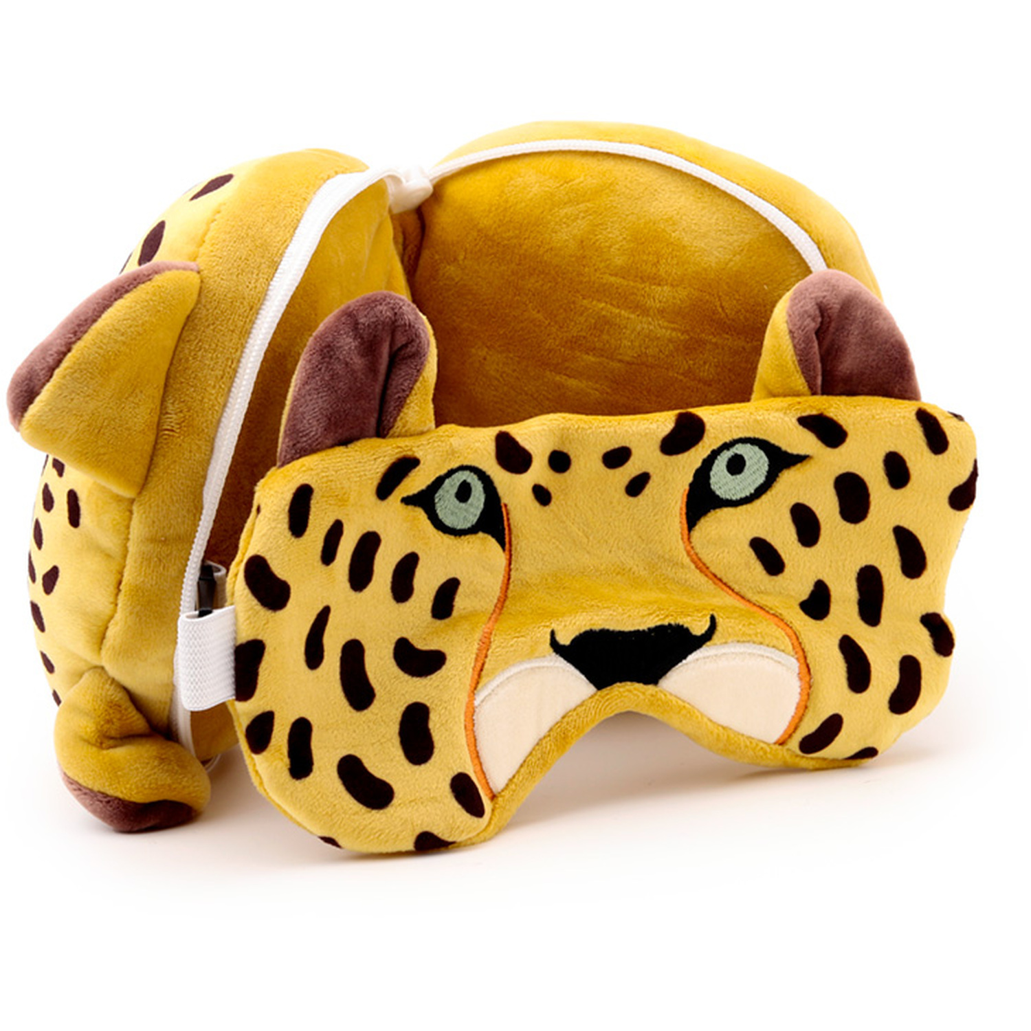 Leopard Eye Mask Relaxeazzz Travel Pillow and Eye Mask - Leopard