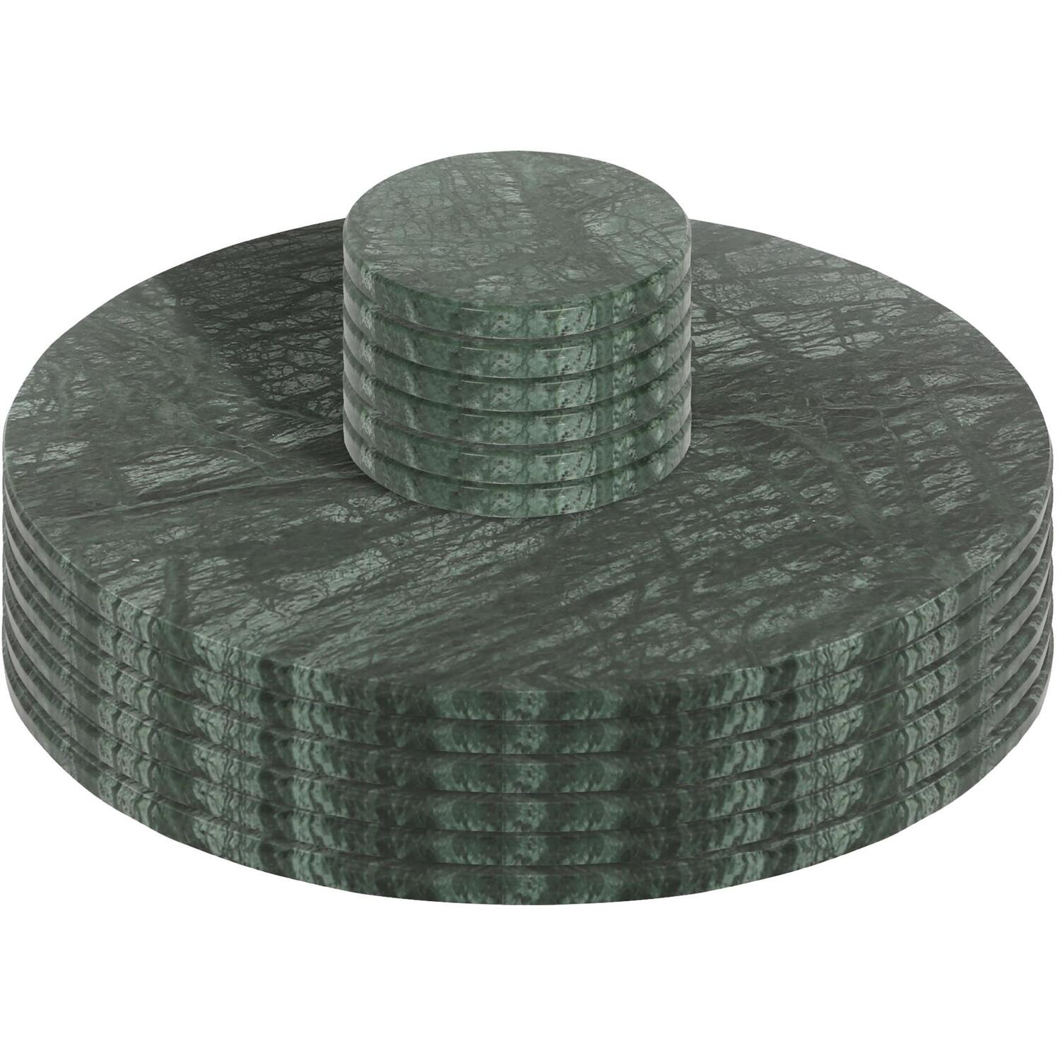Image of 12pc Round Marble Placemats Round Coasters&hellip;