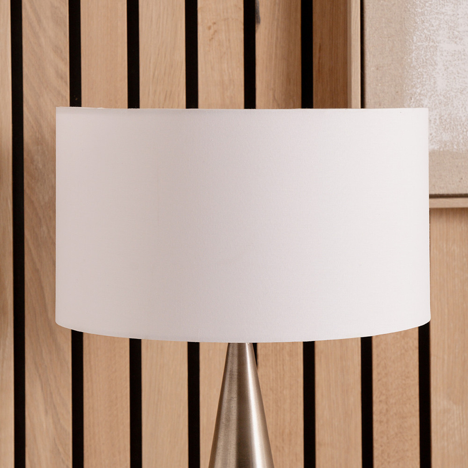 Image of 25cm Poly Cotton Drum Table Lampshade&hellip;