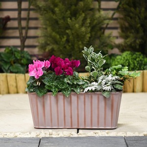 Rust Effect Trough Durable Flower Pot Lightweight Planter