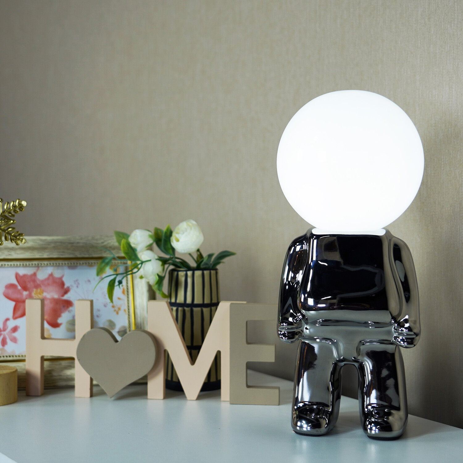 Image of Astronaut Table Lamp - Silver