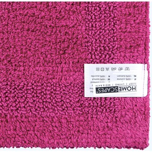Raspberry Luxury Reversible Cotton Bath Mat Set shot 7826163