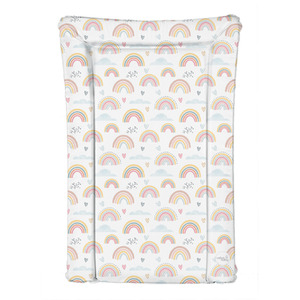 Baby Changing Mat with Raised Edges Pink Rainbows
