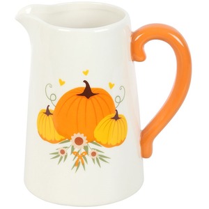 Autumn Pumpkin Ceramic Flower Jug