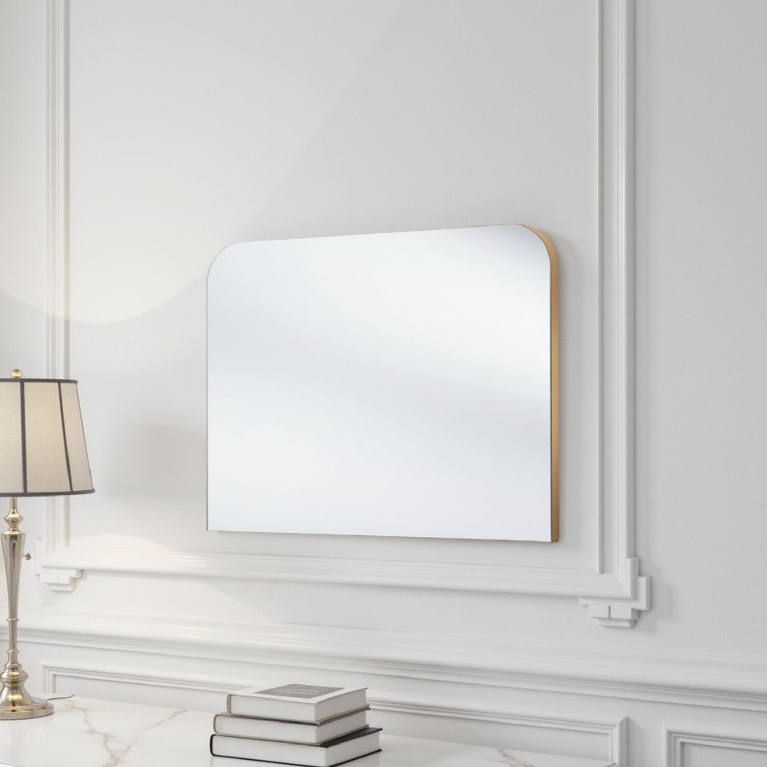 Image of Radius Curved Mantle Wall Mirror -&hellip;