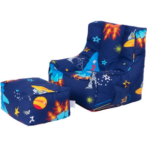 Childs Bean Bag Chair with Footstool Indoor Beanbags