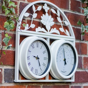 Highgrove Garden Wall Clock and Thermometer