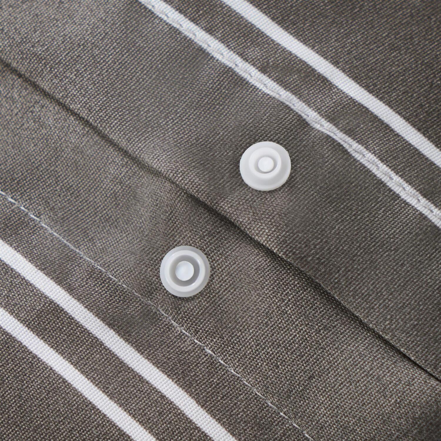 Stripe Line Duvet Cover Set - Grey Double
